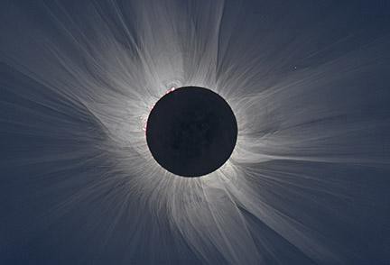 What can astronomers study during a total solar eclipse?