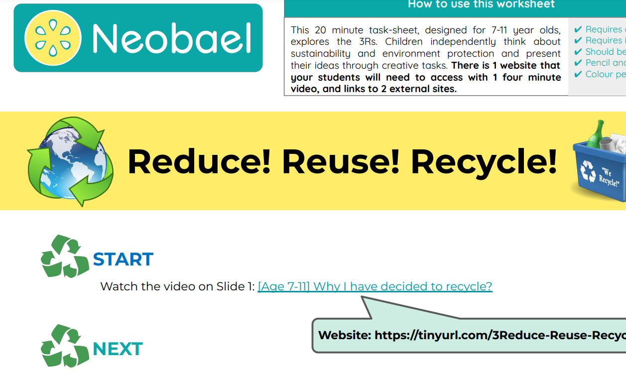 Reduce! Reuse! Recycle!