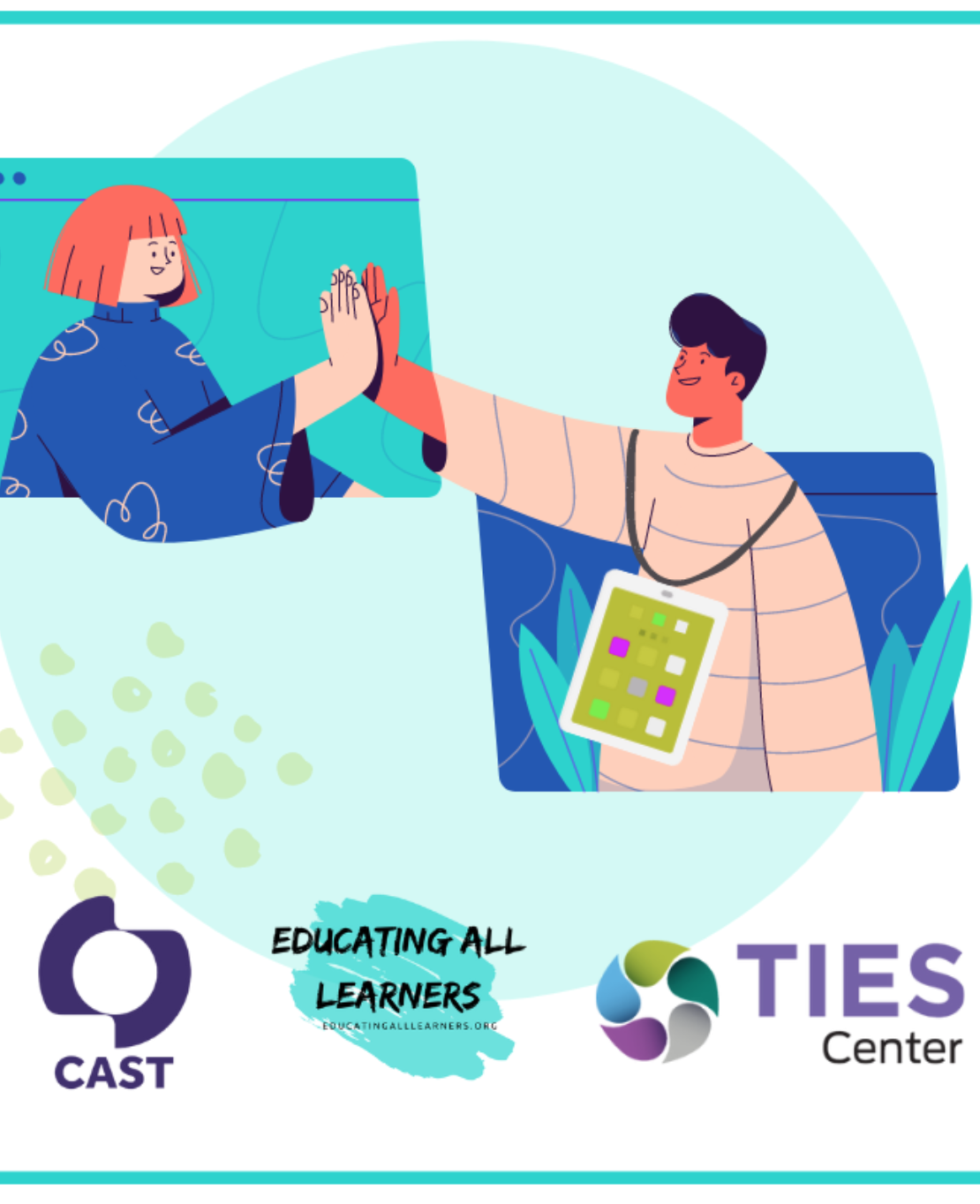 cartoons high fiving