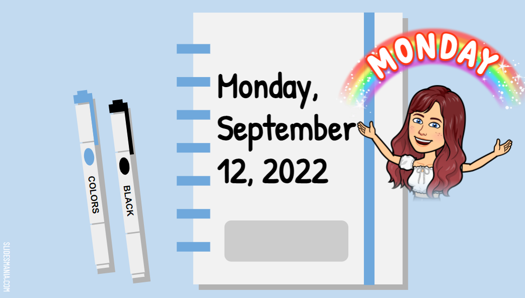 Lessons for Week of September 12-16