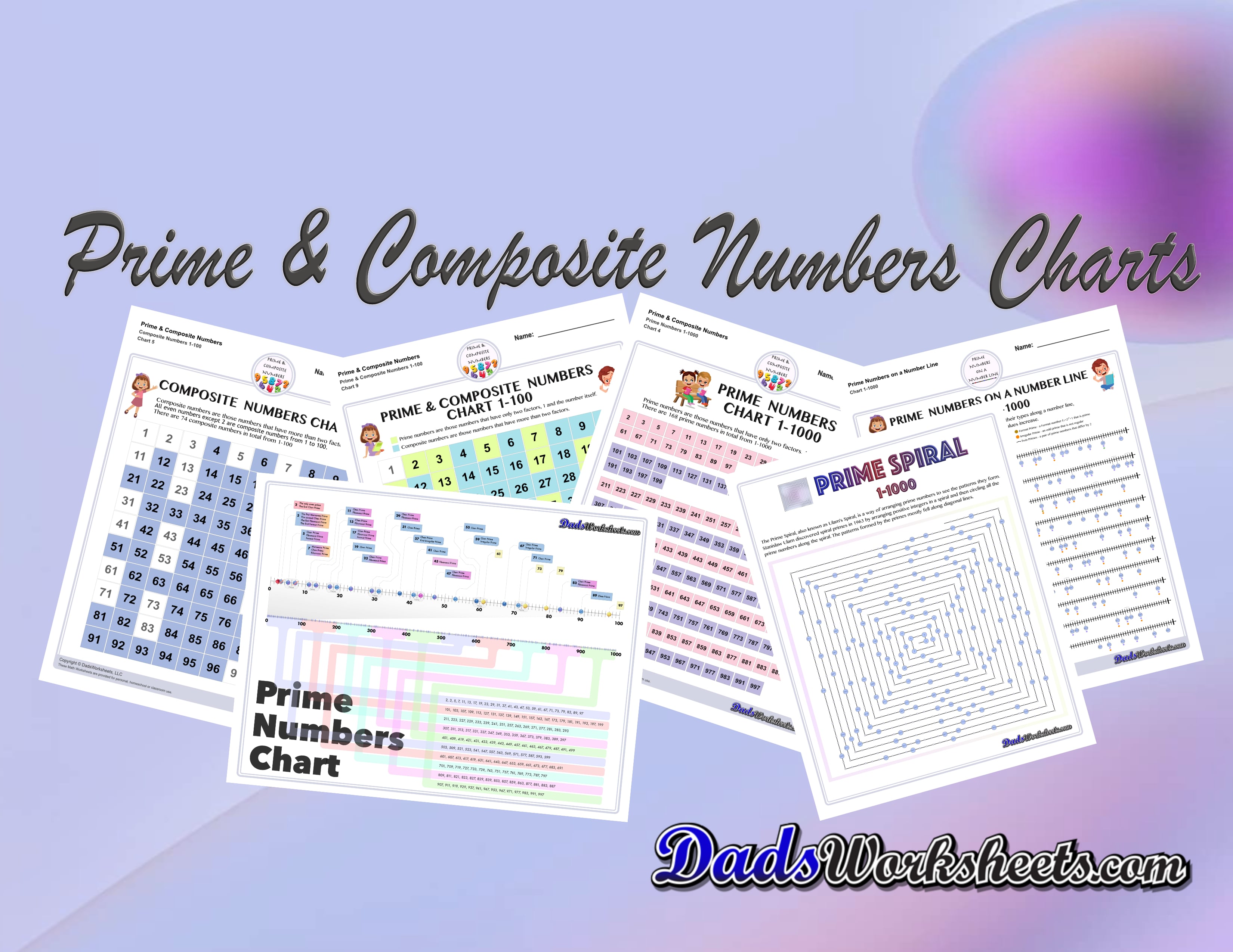 Prime & Composite Numbers Charts