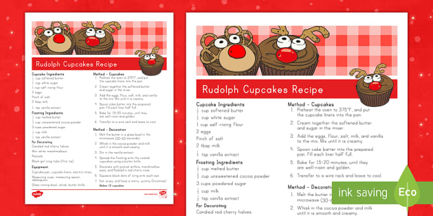 Christmas Desserts Rudolph Cupcake Recipe