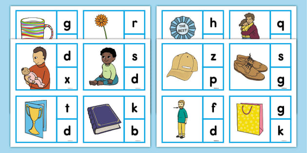 Father's Day Final Letter Clip Cards