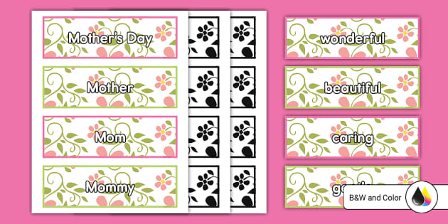 Mother's Day Word Cards