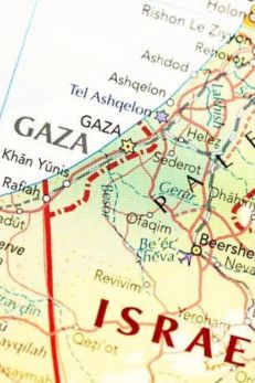 map of israel and gaza