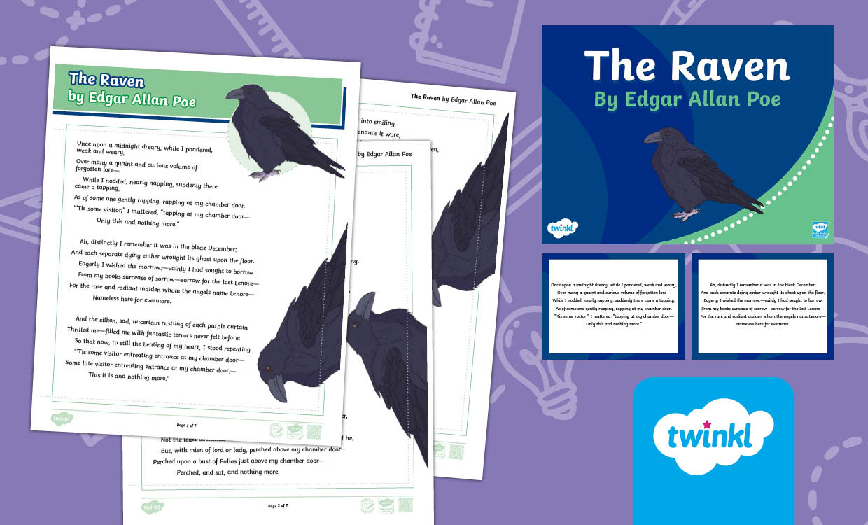The Raven by Edgar Allan Poe – Close Reading & Analysis Lesson Bundle for 6th-8th Grade