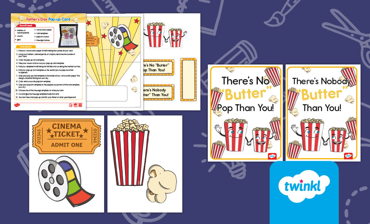 Fathers Day Movie Activity Pack for K-2nd Grade