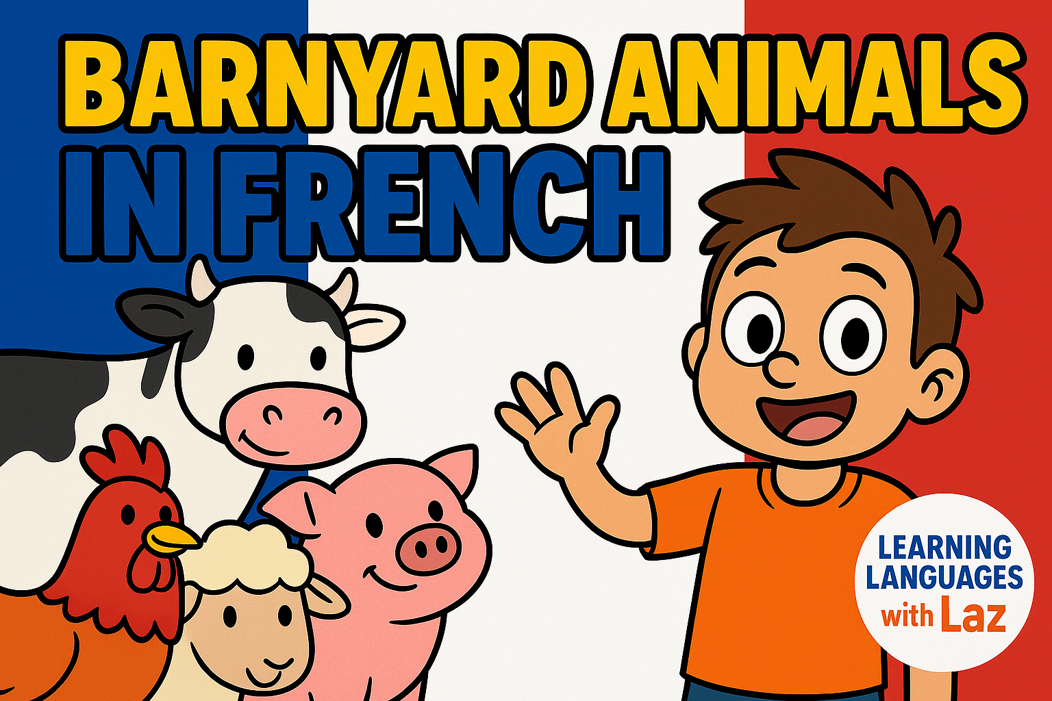 Learn French Farm Animals for Kids 🎵 | Sing Along and Learn Vocabulary