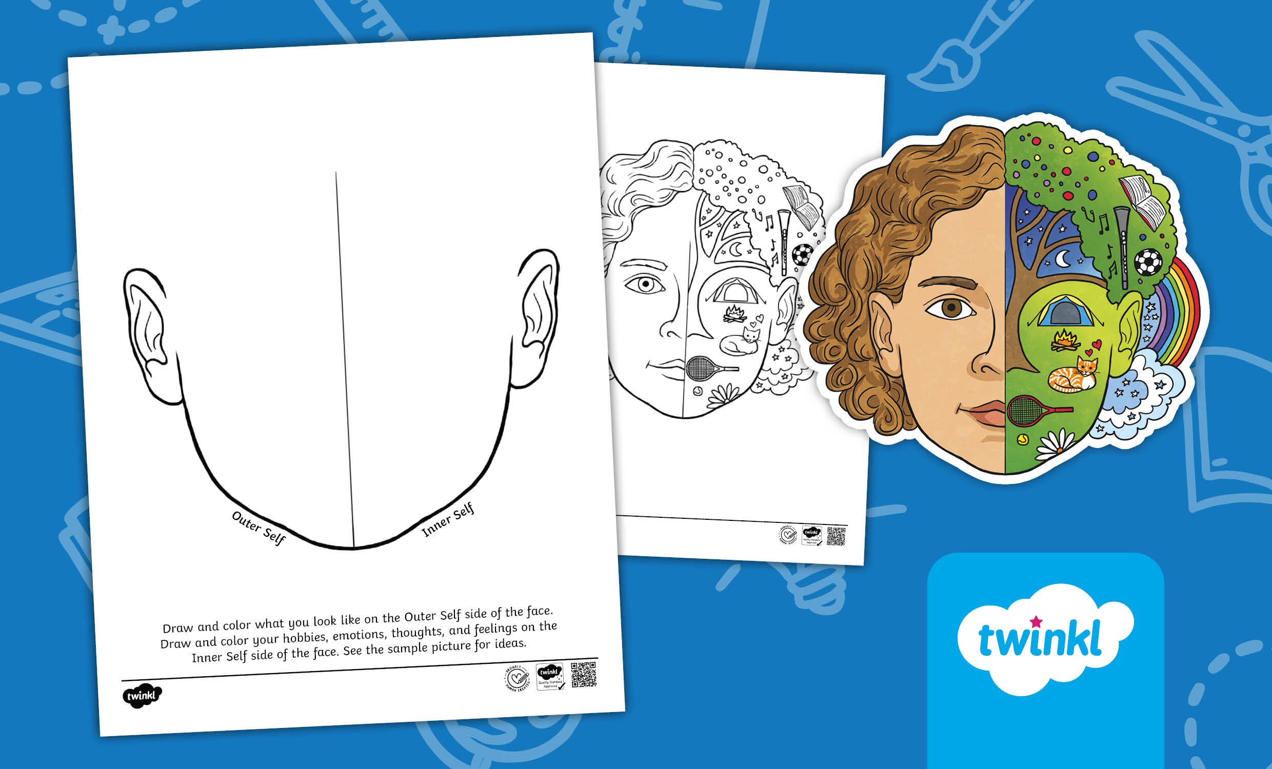 All About Me: My Inner Self and Outer Self Portrait Activity