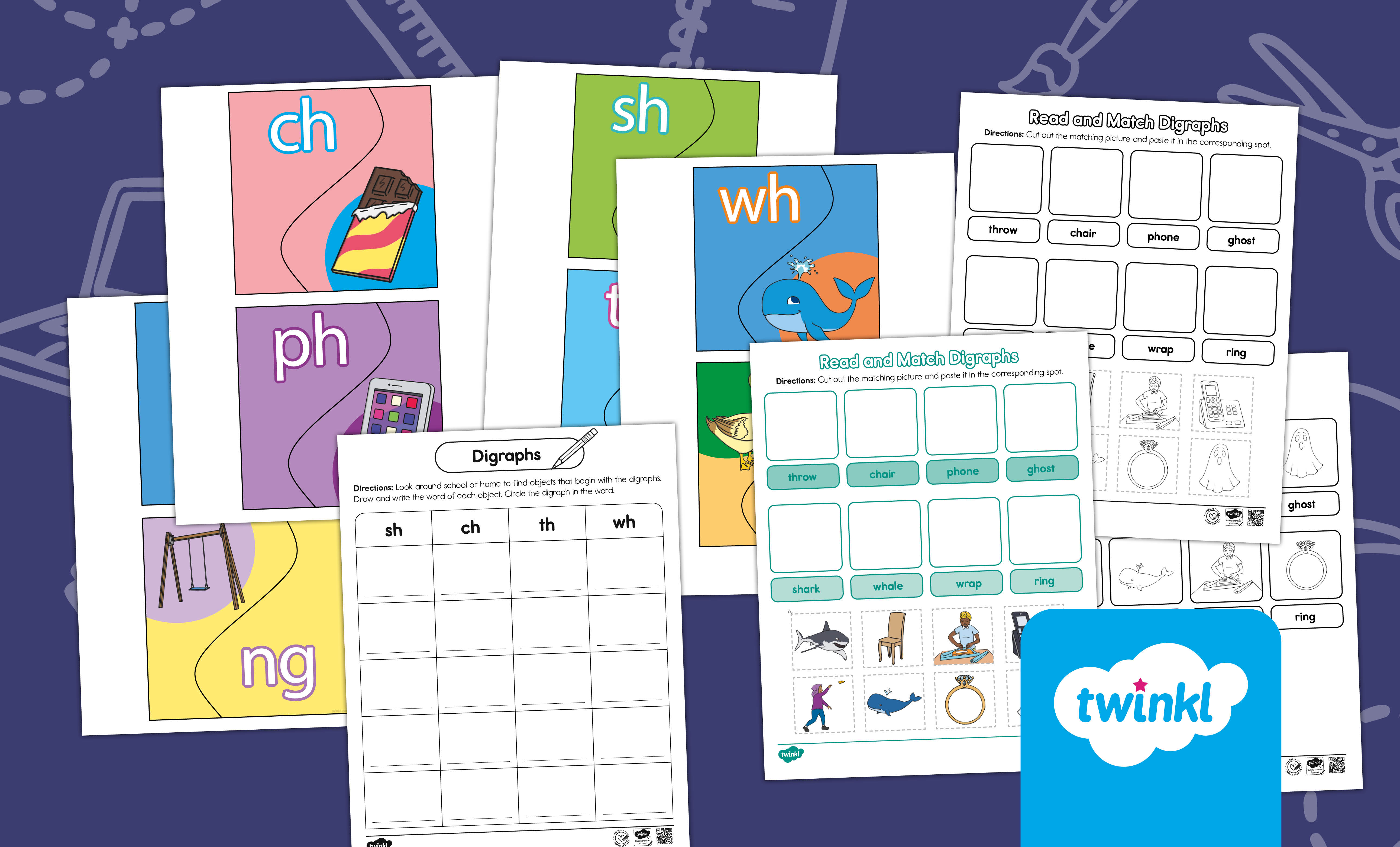 Digraphs Activities for K-2nd Grade