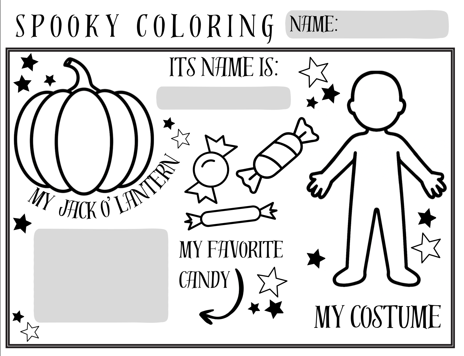 Halloween Coloring Activity 