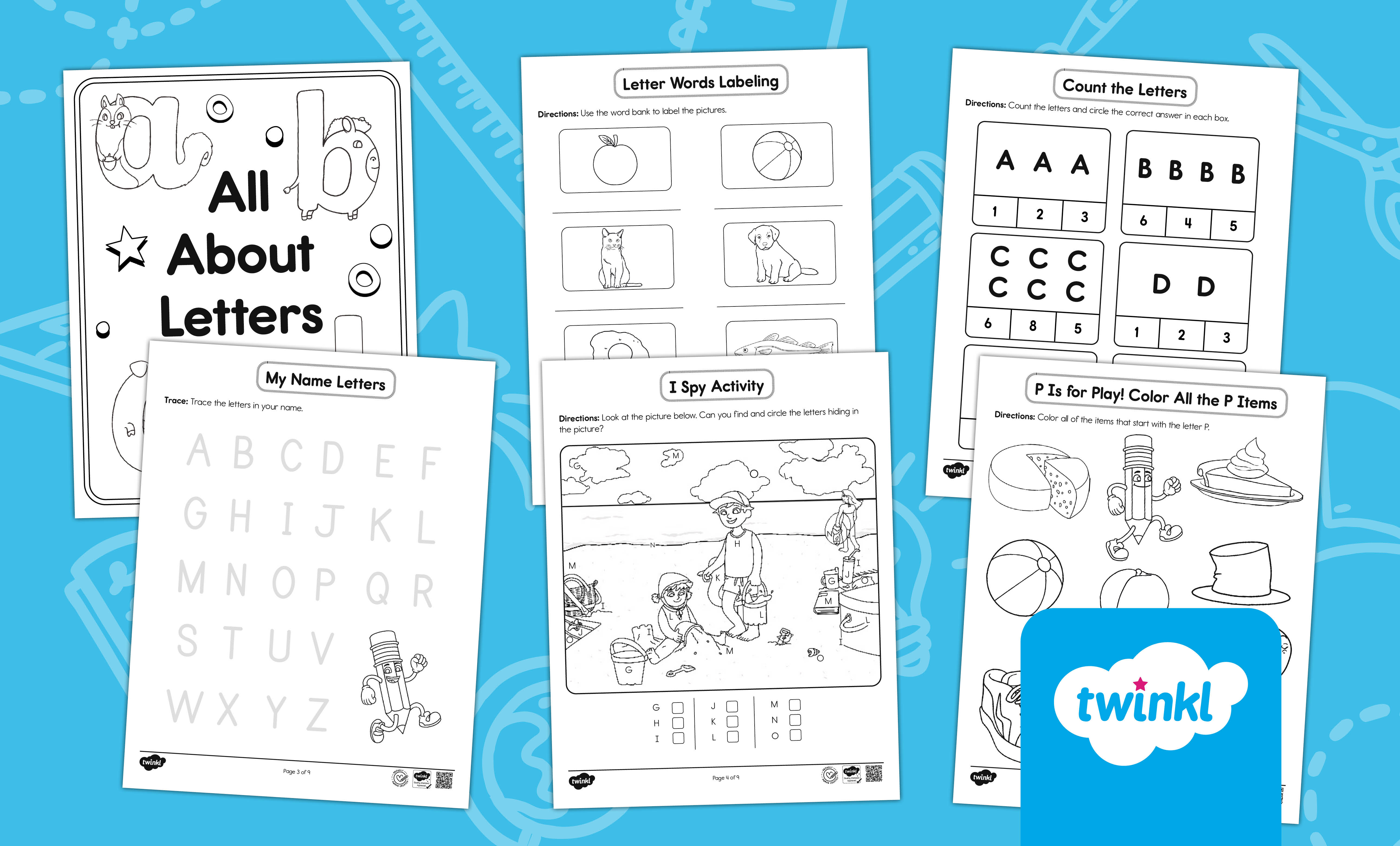 All About Letters Activity Booklet for PreK-K