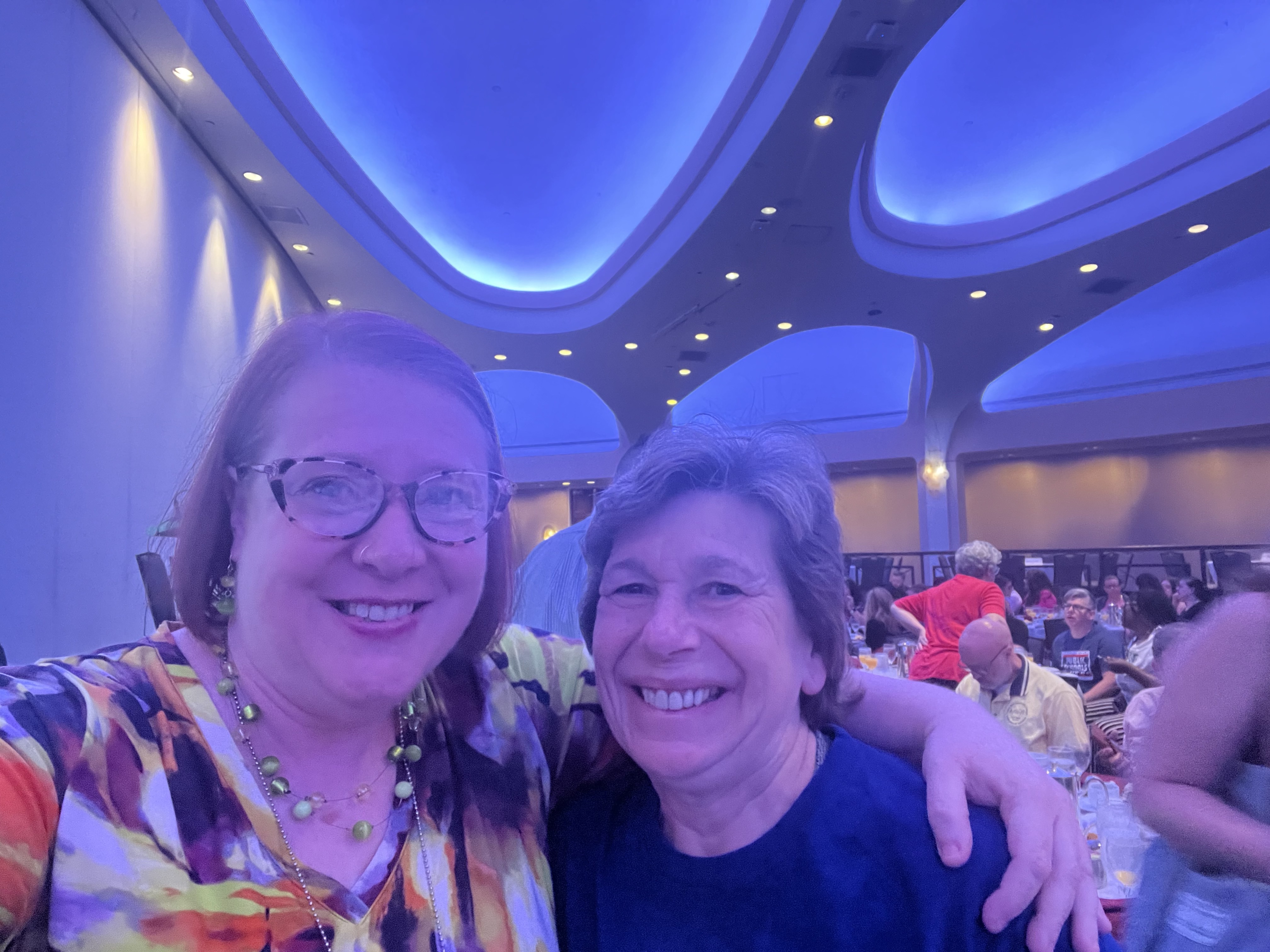 Amber Chandler with Randi Weingarten at the 2023 AFT TEACH Conference 
