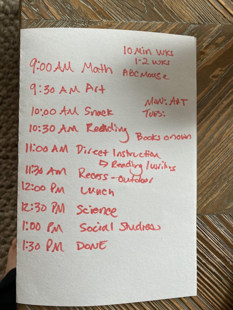 remote learning schedule