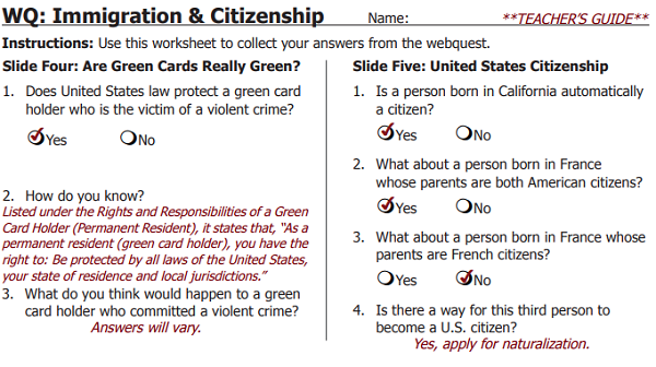 immigrant experience immigration and citizenship lesson