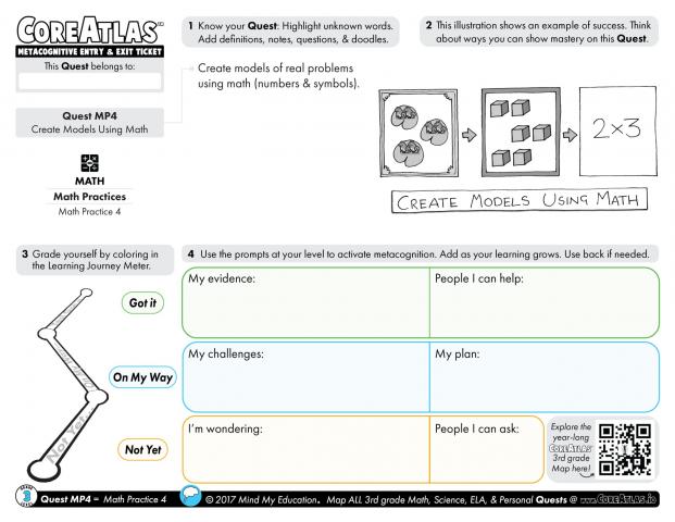 CoreAtlas Entry/Exit Ticket: Math Practice 4 (3rd grade)
