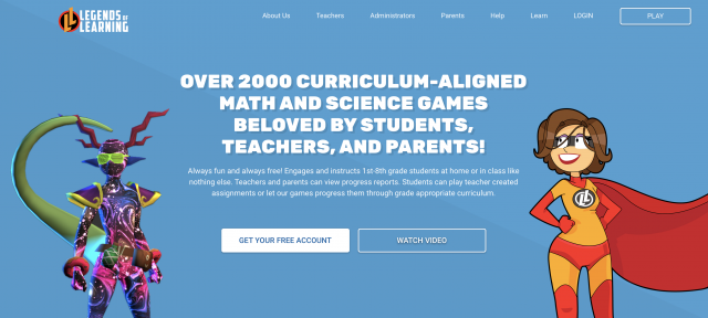 Legends of Learning: OVER 2000 CURRICULUM-ALIGNED MATH AND SCIENCE GAMES BELOVED BY STUDENTS, TEACHERS, AND PARENTS!