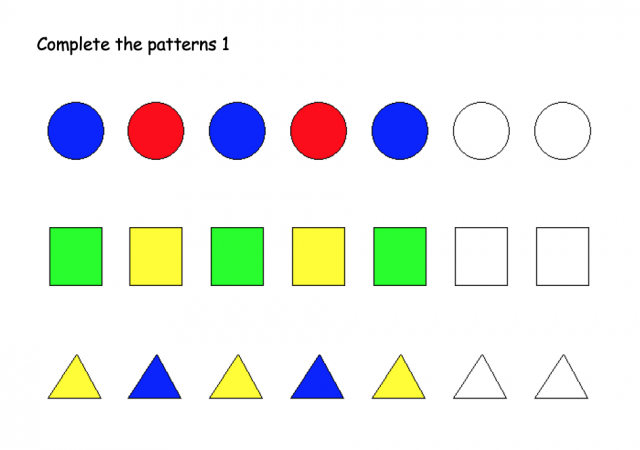 Patterns Worksheets