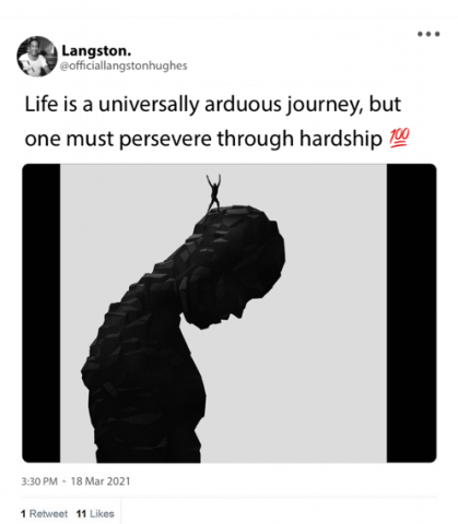 "Mother to Son" by Langston Hughes - Workshop: Social Media Post and Reflection