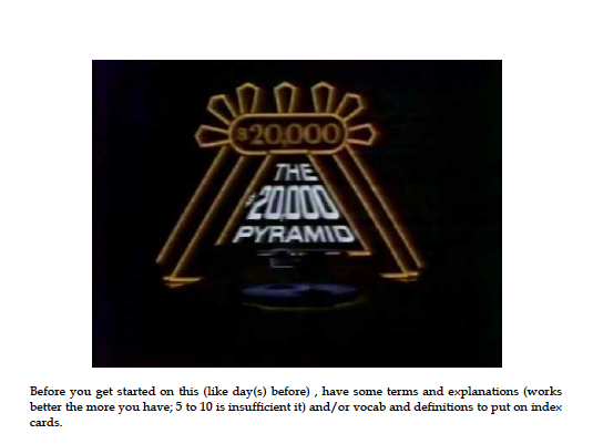 Review Games - SchulMart $20,000 Pyramid Game