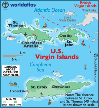 MAP OF THE VIRGIN ISLANDS
